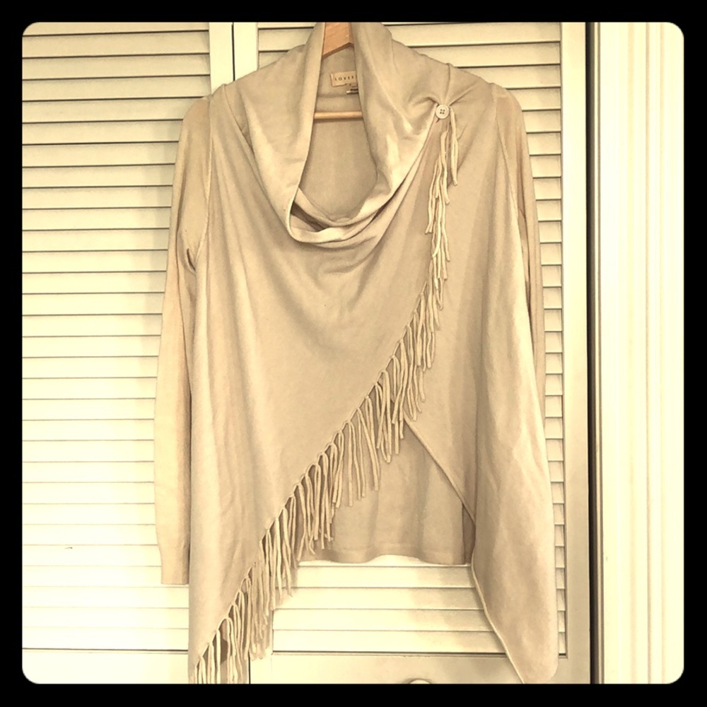 Cream colored cardigan/shawl